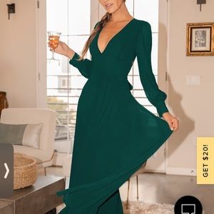 Lulus emerald maxi dress